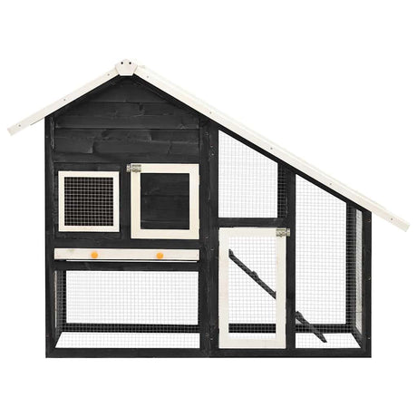 Vidaxl Rabbit Hutch 140x63x120 cm en pin massif et blanc