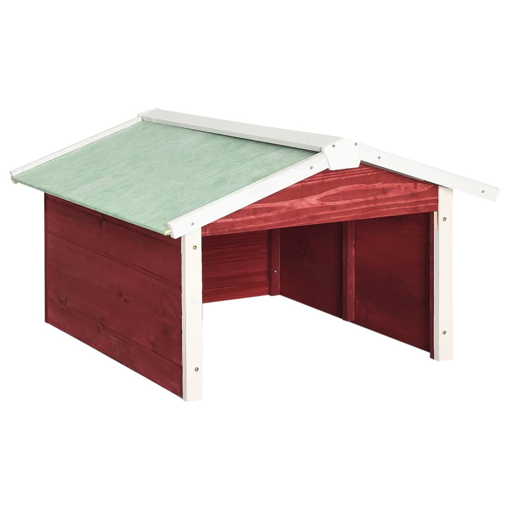 VidaXL Cover for lawn mower 72x87x50 cm Vurenhout red and white