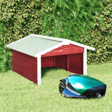 VidaXL Cover for lawn mower 72x87x50 cm Vurenhout red and white