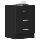 Vidaxl nachtkastjes 2 st 38x35x56 cm bewerkt hout zwart