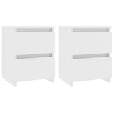 Vidaxl nachtkastjes 2 st 30x30x40 cm bewerkt hout wit