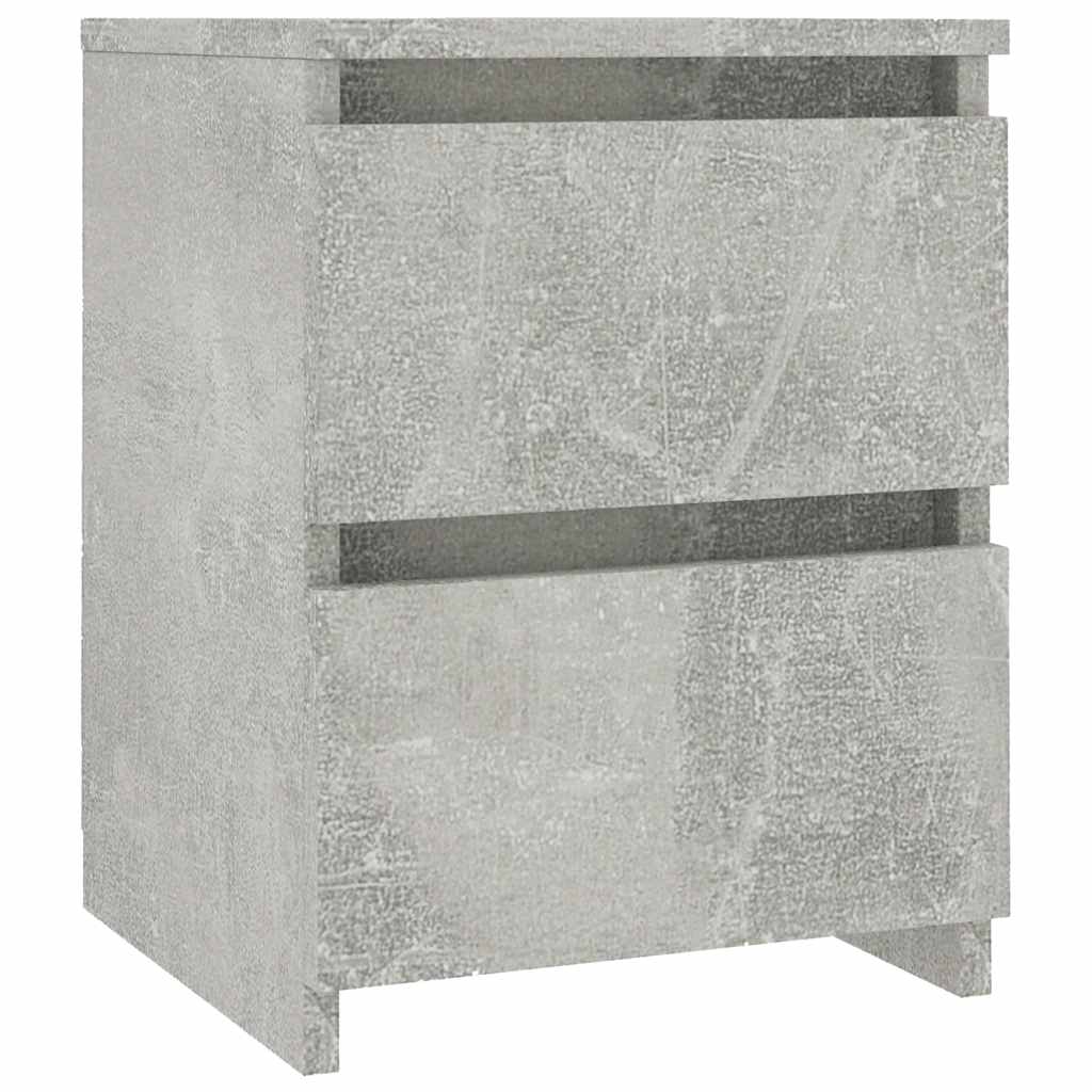 Vidaxl nachtkastje 30x30x40 cm bewerkt hout betongrijs