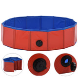 Vidaxl Dog swimming pool Collapsible 80x20 cm PVC Red