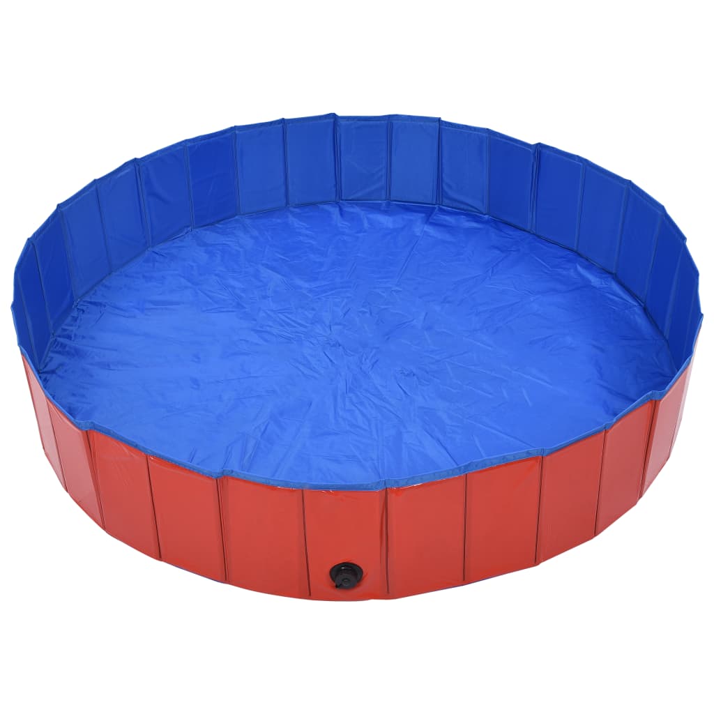 Vidaxl Dog swimming pool Collapsible 160x30 cm PVC Red