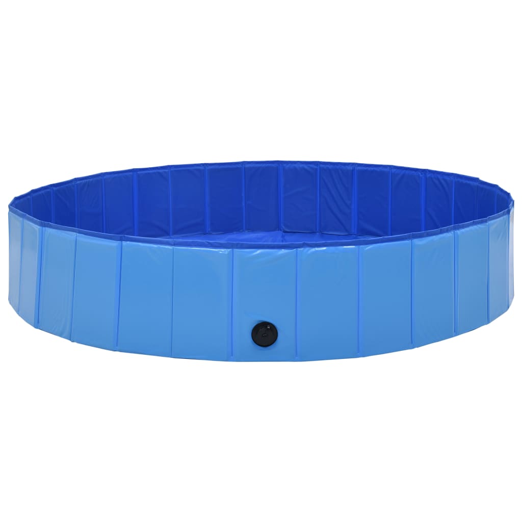 Vidaxl Dog Swimmingpool zusammenklappbar 160 x 30 cm PVC Blau