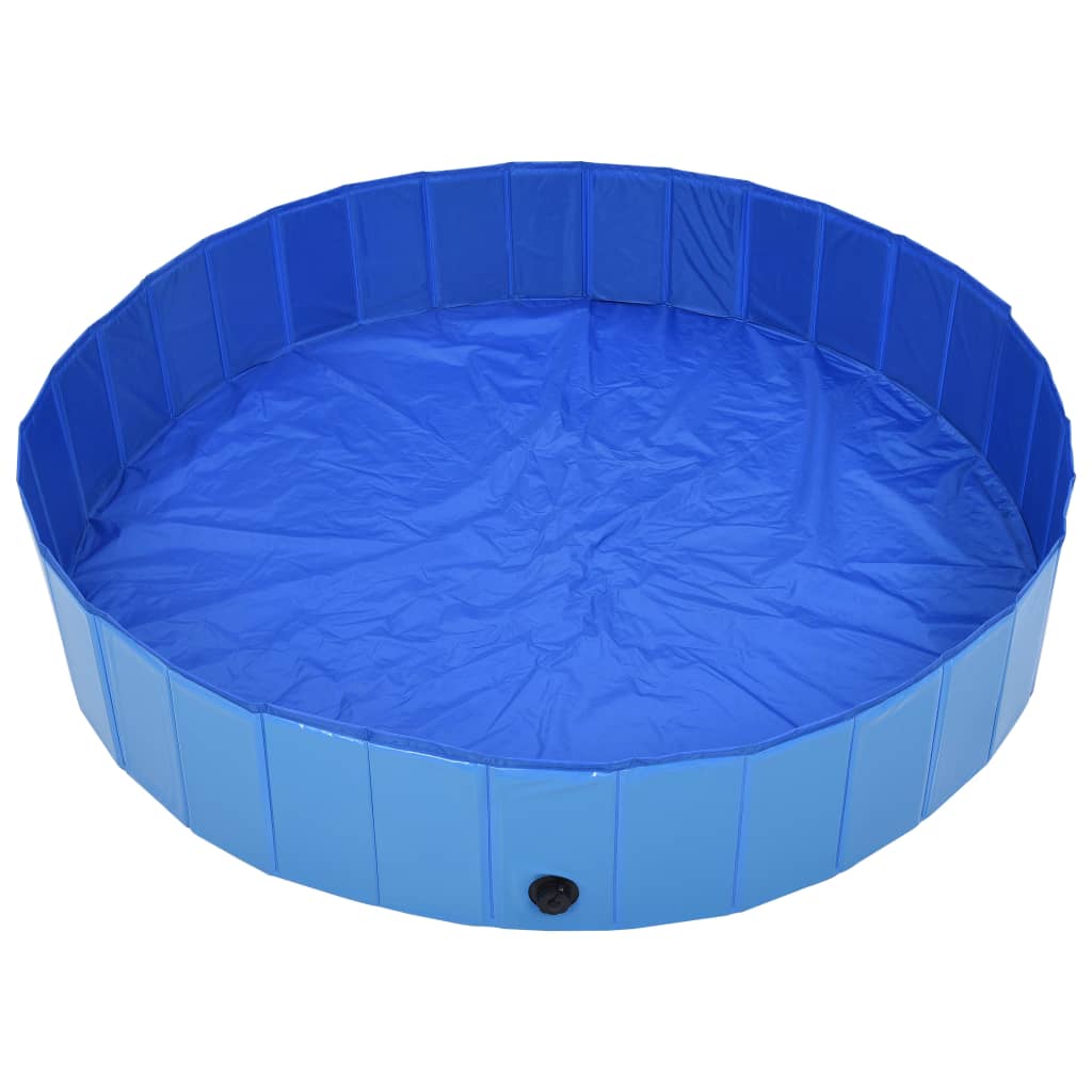 Vidaxl Dog Swimmingpool zusammenklappbar 160 x 30 cm PVC Blau