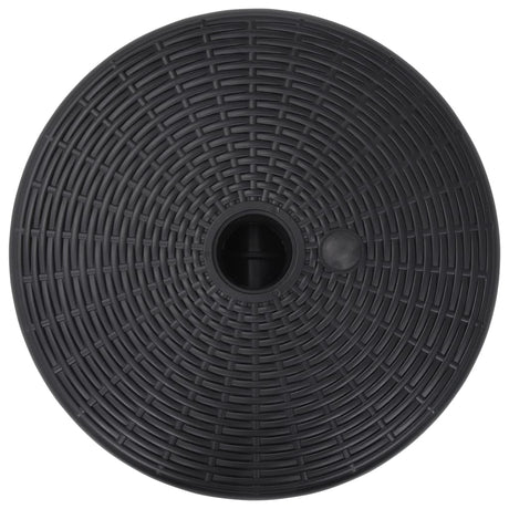 Pied de parasol vidaxl rempli d'eau de sable 24 l noir