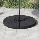 Vidaxl parasol pieds ventilateur - en forme de 4 ST Black