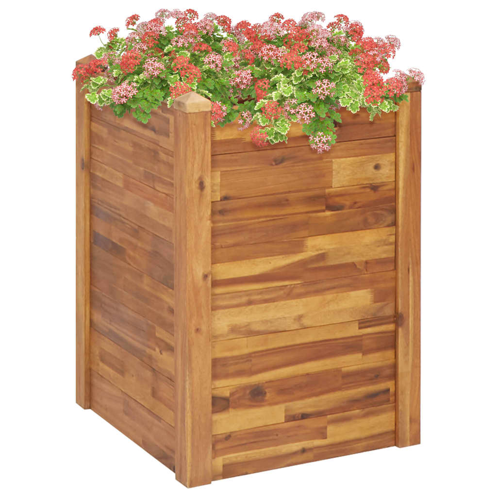 Vidaxl Planter hævede 60x60x84 cm fast acacia træ