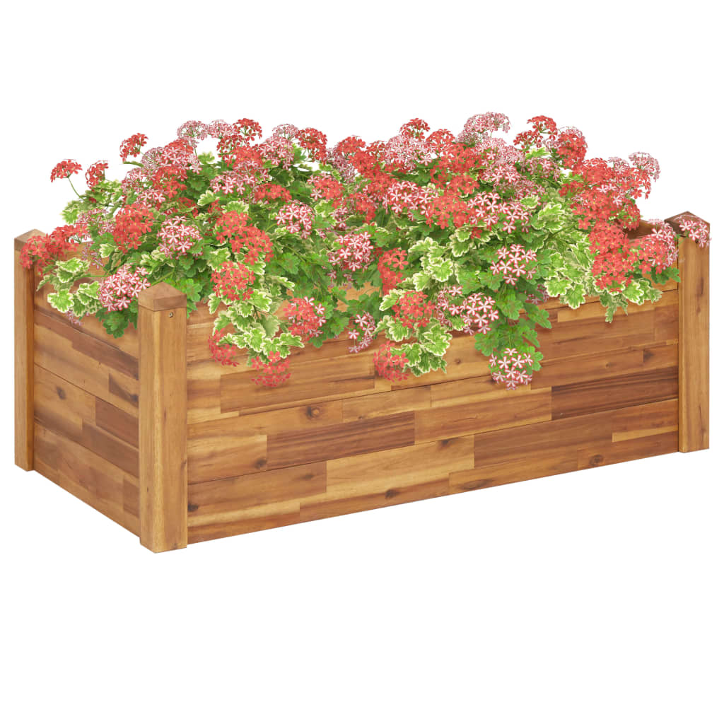 VIDAXL Planter hevet 110x60x44 cm fast akacia tre