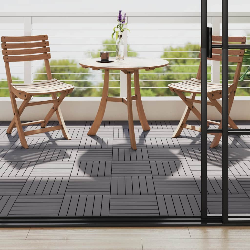 Vidaxl Terrace Tiles 10 ks 30x30 cm pevné acaciahout šedé procházení