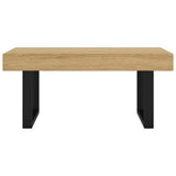 Vidaxl salontafel 90x45x40 cm mdf en ijzer lichtbruin en zwart
