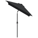 Vidaxl -parasol med metallstang 300x200 cm svart