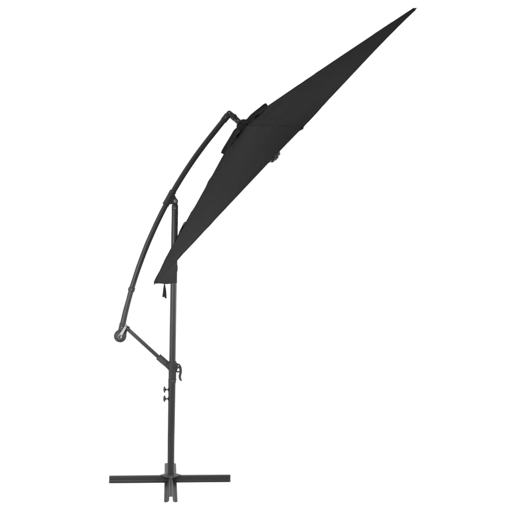 Vidaxl Floating parasol with aluminum pole 300 cm black