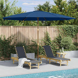 Parasol vidaxl avec poteau en bois 350 cm bleu