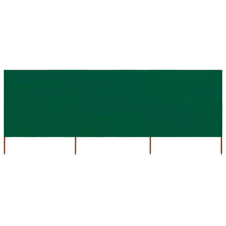 Pare-brise Vidaxl 3 panneaux 400x80 cm Tissu vert