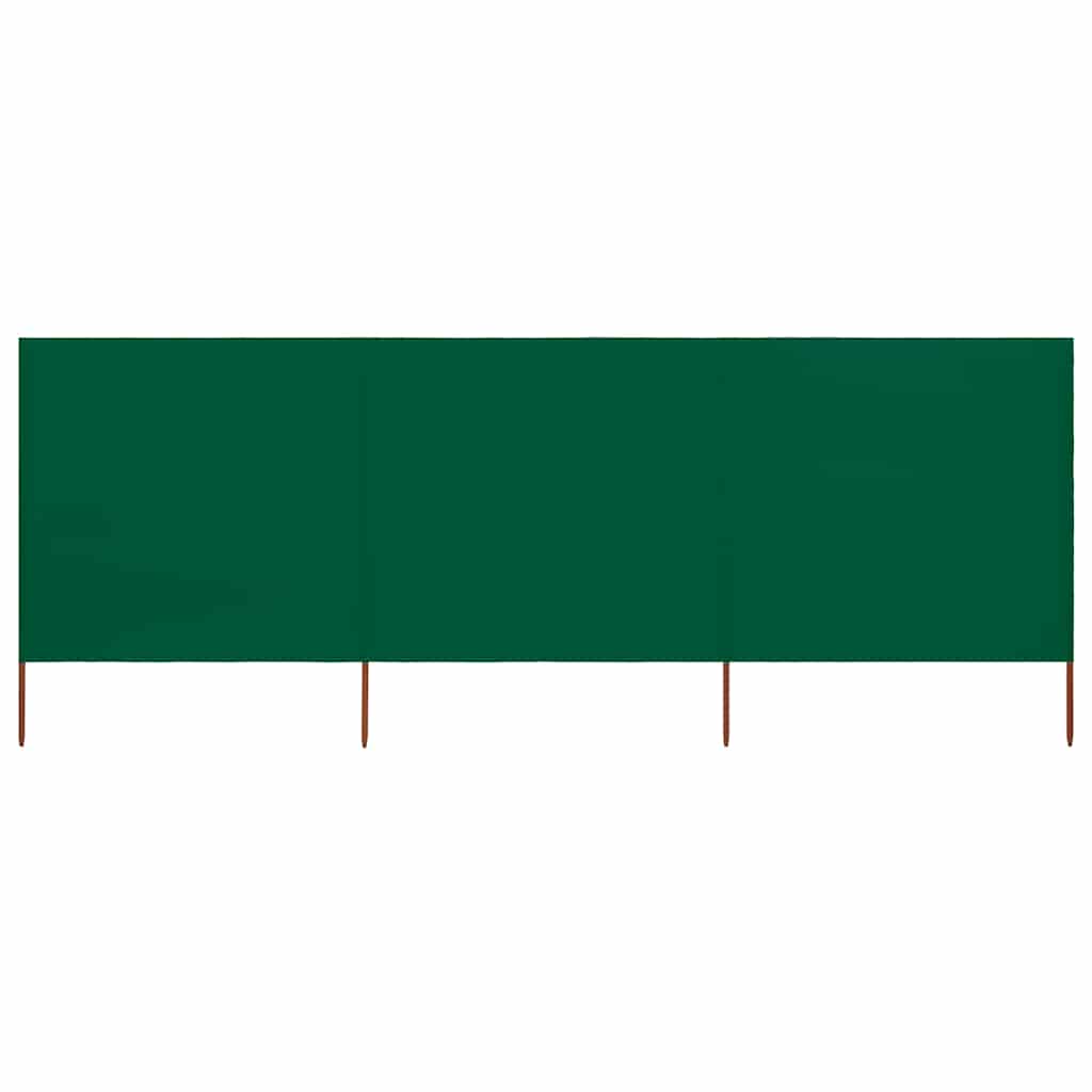 Pare-brise Vidaxl 3 panneaux 400x80 cm Tissu vert