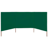 Pare-brise Vidaxl 3 panneaux 400x80 cm Tissu vert