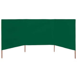 Pare-brise Vidaxl 3 panneaux 400x80 cm Tissu vert