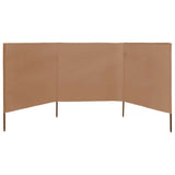 Pare-brise vidaxl 3 panneaux 400x80 cm tissu taupe