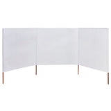 Pare-brise Vidaxl 3 panneaux 400x160 cm Sable de tissu blanc