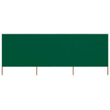 Pare-brise Vidaxl 3 panneaux 400x160 cm Tissu vert