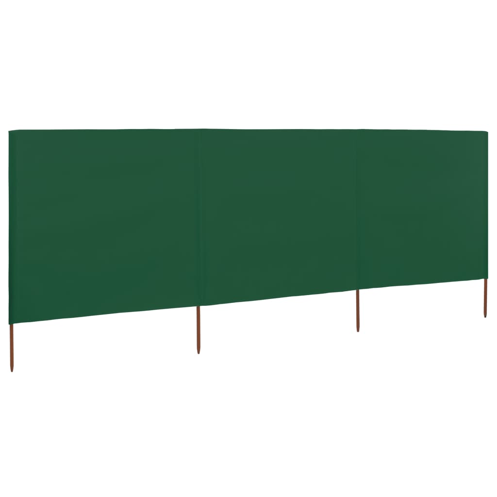 Vidaxl Windshield 3 Panels 400x160 cm Stoff gréng