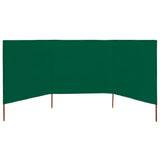 Pare-brise Vidaxl 3 panneaux 400x160 cm Tissu vert