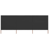 Pare-brise Vidaxl 3 panneaux 400x160 cm Tissu anthracite