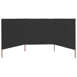 Vidaxx coupe-vent 3 panneaux 400x160 cm tissu anthracite