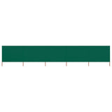 Pare-brise Vidaxl 5 panneaux 600x80 cm tissu vert