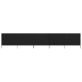 Pare-brise Vidaxl 5 panneaux 600x80 cm tissu noir