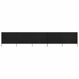Pare-brise Vidaxl 5 panneaux 600x80 cm tissu noir