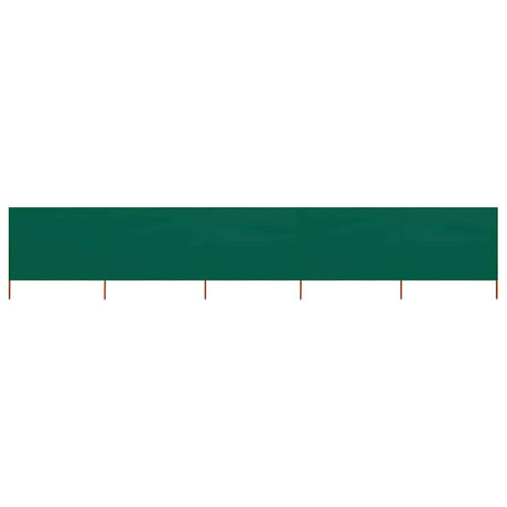 Pare-brise Vidaxl 5 panneaux 600x120 cm tissu vert