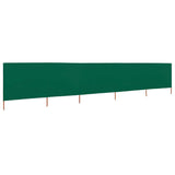 Pare-brise Vidaxl 5 panneaux 600x120 cm tissu vert
