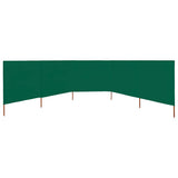 Pare-brise Vidaxl 5 panneaux 600x120 cm tissu vert