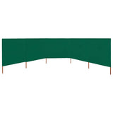 Pare-brise Vidaxl 5 panneaux 600x120 cm tissu vert