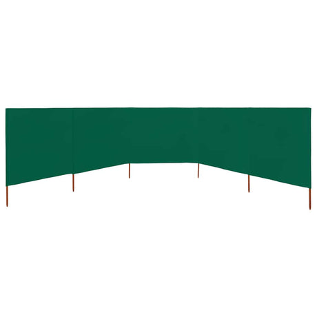 Pare-brise Vidaxl 5 panneaux 600x120 cm tissu vert