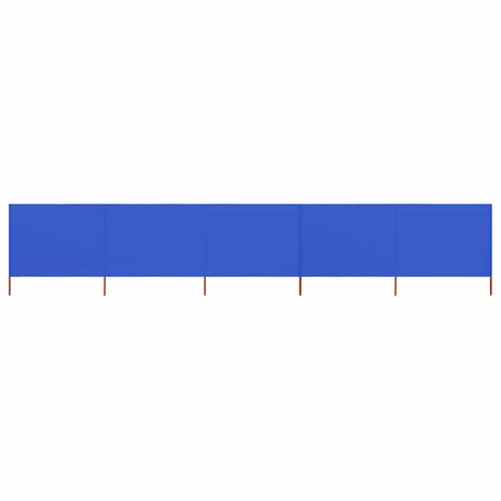 Pare-brise vidaxl 5 panneaux 600x120 cm tissu azure bleu