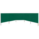 Pare-brise Vidaxl 5 panneaux 600x160 cm Tissu vert