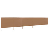 Pare-brise Vidaxl 5 panneaux 600x160 cm tissu taupe
