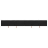 Pare-brise vidaxl 6 panneaux 800x80 cm tissu noir