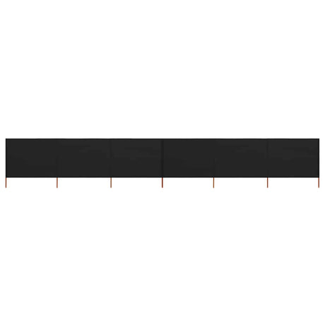 Pare-brise vidaxl 6 panneaux 800x80 cm tissu noir