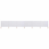 Pare-brise Vidaxl 6 panneaux 800x120 cm Sable de tissu blanc