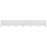 Pare-brise Vidaxl 6 panneaux 800x160 cm Sable de tissu blanc
