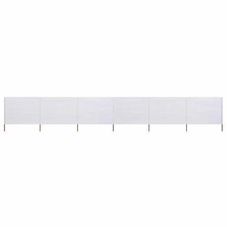 Pare-brise Vidaxl 6 panneaux 800x160 cm Sable de tissu blanc