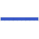 Pare-brise vidaxl 9 panneaux 1200x80 cm tissu azure bleu