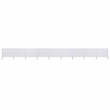 Pare-brise Vidaxl 9 panneaux 1200x120 cm Sable de tissu blanc