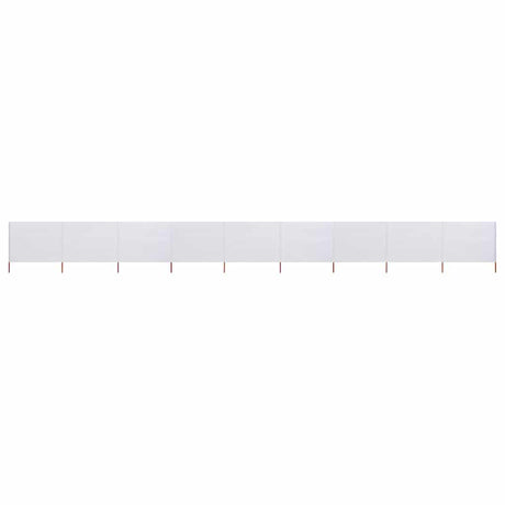 Pare-brise Vidaxl 9 panneaux 1200x120 cm Sable de tissu blanc