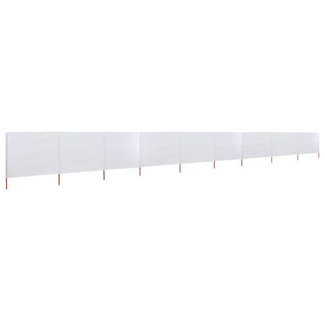 Pare-brise Vidaxl 9 panneaux 1200x120 cm Sable de tissu blanc